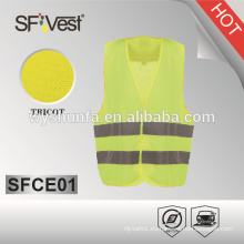 Chaleco de seguridad de alta visibilidad para niños, tricot 100% poliéster con cinta reflectante de 3 m, EN 1150